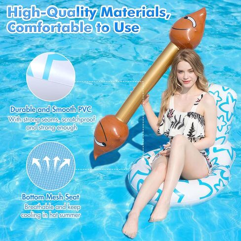 HeySplash 4 Pcs Set Inflatable Floating Row Toys, Summer Party Water Sports Pool Games for Adult Children, Lake Toys for Teens, Float Lounger Toys in Kuwait