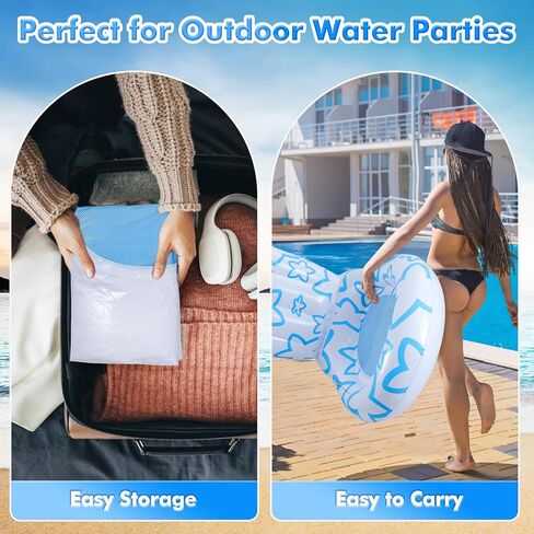 HeySplash 4 Pcs Set Inflatable Floating Row Toys, Summer Party Water Sports Pool Games for Adult Children, Lake Toys for Teens, Float Lounger Toys in Kuwait