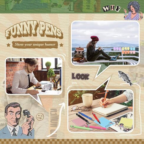 32 Pack Funny Notepads Funny Pens Sticky Notepads with Snarky Office Pens Bulk to Do List Sticky Notepads Funny Office Supplies for Coworker Teacher Student Nurse Women (Funny) in Kuwait