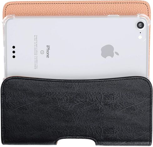 حافظة حزام مصممة لهاتف Samsung Galaxy S6/ S7/ S10e/ J3v/ J3، حافظات للهاتف الخلوي مع مشبك حزام وحقيبة هاتف بحلقات حزام للرجال، غطاء حامل حزام يناسب الهاتف مع حافظة أخرى - أسود in Saudi Arabia