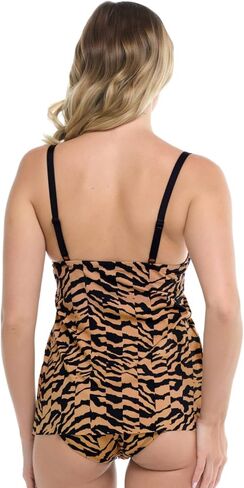 بدلة سباحة Skye النسائية القياسية Myra Drape Front Bandeau Tankini Top in Kuwait