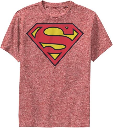 DC Comics Superman Classic Logo Boys Short Sleeve Tee Shirt in Saudi Arabia