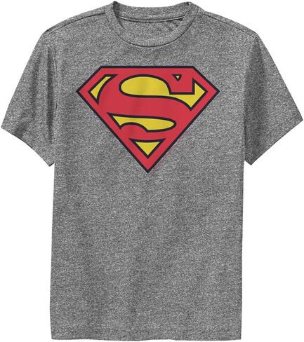 DC Comics Superman Classic Logo Boys Short Sleeve Tee Shirt in Saudi Arabia