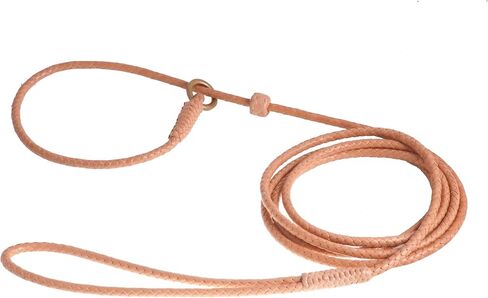 Alvalley Braided Leather Dog Leashes with Stopper - Pet Slip Leads for Dogs - Soft Gentle Leash - Adjustable for Small, Medium, Large & Extra Large Dogs (Black, 4ft Long, 3/16in Thick) in Saudi Arabia