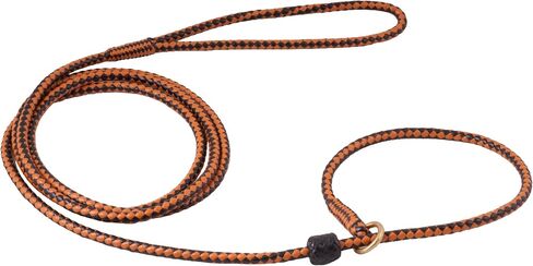 Alvalley Braided Leather Dog Leashes with Stopper - Pet Slip Leads for Dogs - Soft Gentle Leash - Adjustable for Small, Medium, Large & Extra Large Dogs (Black, 4ft Long, 3/16in Thick) in Saudi Arabia