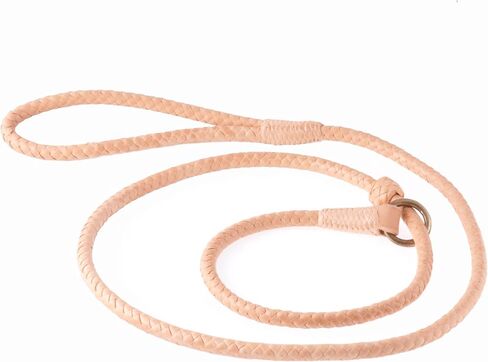 Alvalley Braided Leather Dog Leashes with Stopper - Pet Slip Leads for Dogs - Soft Gentle Leash - Adjustable for Small, Medium, Large & Extra Large Dogs (Black, 4ft Long, 3/16in Thick) in Saudi Arabia