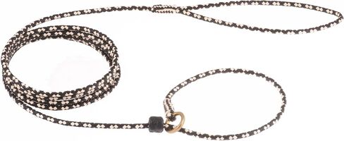 Alvalley Braided Leather Dog Leashes with Stopper - Pet Slip Leads for Dogs - Soft Gentle Leash - Adjustable for Small, Medium, Large & Extra Large Dogs (Black, 4ft Long, 3/16in Thick) in Saudi Arabia