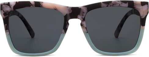 Peepers by PeeperSpecs Women's Cape May Reading, Bifocal and Polarized Sunglasses Soft Square, Black Marble/Mint, 2.00 + 2 in Saudi Arabia