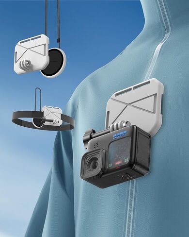 Magnetic Chest Mount for GoPro, POV/Vlog Selfie Action Camera Mount for Recording, Chest Mount Harness Strap for GoPro 12 11 10 9 Series in Kuwait