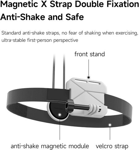 Magnetic Chest Mount for GoPro, POV/Vlog Selfie Action Camera Mount for Recording, Chest Mount Harness Strap for GoPro 12 11 10 9 Series in Kuwait