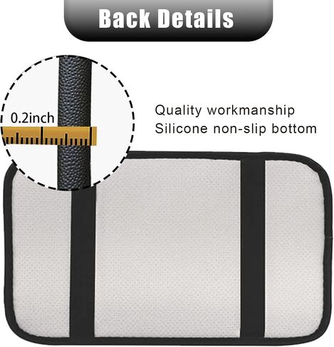 ZKFAR 1 PC Waterproof Car Armrest Seat Box Cover Protector, Interior Car Accessories, Center Console Armrest Pad, 12.59x7.48In PU Leather Auto Center Console Cover Fit for Most Vehicle (Black&Blue) in Saudi Arabia