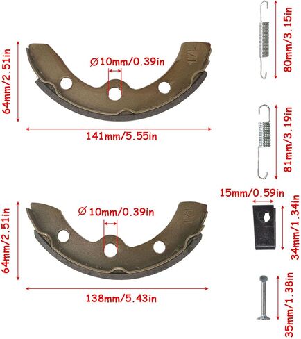 1018232-01 مجموعة أدوات فرامل السيارة لنادي السيارات لعربة الجولف السابقة 1995-up DS G&E 1018163-01 1011466 الضبط التلقائي فقط 2 قصير و2 طويل in Kuwait