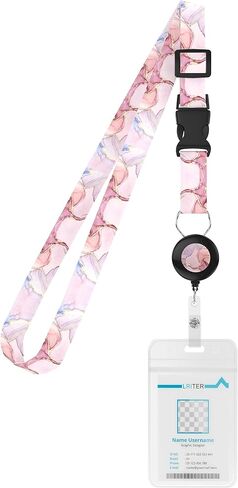 Cruise Lanyard, Adjustable Lanyard for ID Badges,with Detachable Buckle, Retractable Badge Reel, Waterproof ID Badge Holder for All Cruises Ships Key Cards (Purple) in Saudi Arabia