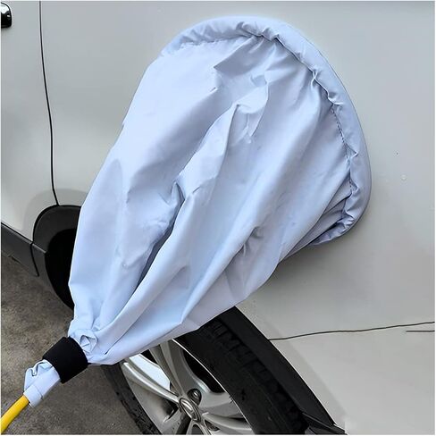 غطاء منفذ قابس شاحن EV، ملحقات شحن السيارات الكهربائية، غطاء شاحن EV خارجي مقاوم للماء، حماية من المطر والشمس فوق البنفسجية والثلج والغبار من جميع الأحوال الجوية، التصاق مغناطيسي للمركبة الكهربائية (أسود) in Kuwait