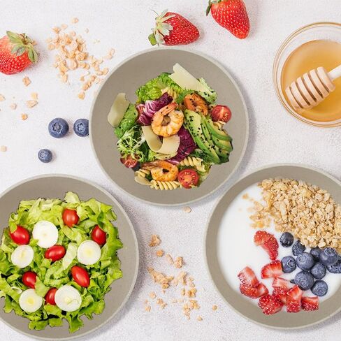Unbreakable Cereal Bowls, 26 OZ Wheat Straw Bowls Set of 6, Microwave and Dishwasher Safe Kids Bowls for Kitchen, Lightweight Serving Bowls for Soup, Salad, Oatmeal (Multi Colors) in Saudi Arabia