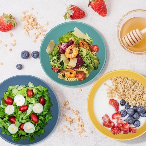 Unbreakable Cereal Bowls, 26 OZ Wheat Straw Bowls Set of 6, Microwave and Dishwasher Safe Kids Bowls for Kitchen, Lightweight Serving Bowls for Soup, Salad, Oatmeal (Multi Colors) in Saudi Arabia