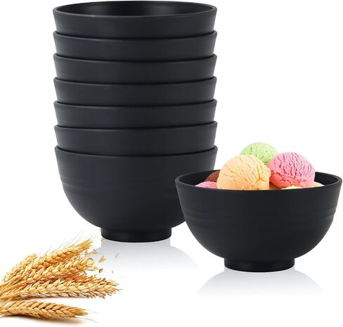 Unbreakable Cereal Bowls, 26 OZ Wheat Straw Bowls Set of 6, Microwave and Dishwasher Safe Kids Bowls for Kitchen, Lightweight Serving Bowls for Soup, Salad, Oatmeal (Multi Colors) in Saudi Arabia