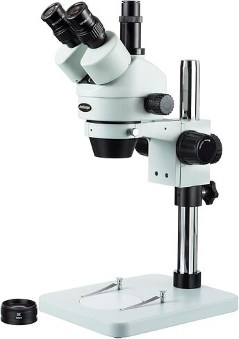 AmScope SM-1TSY-V203 7X-90X مجهر ستيريو ثلاثي العينيات مع حامل عمود الطاولة in Saudi Arabia