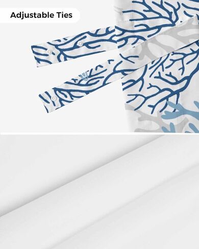 Blue Grey Coastal Valances for Windows, Summer Beach Kitchen Curtains Window Treatment Nautical Decor, Sea Turtle Coral Ocean Rod Pocket Short Window Valances for Living Room/Bedroom, 54"x18" in Saudi Arabia