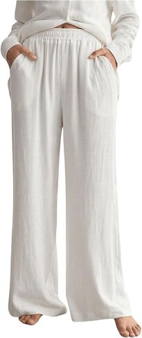 Floerns Women's Solid Elastic Waist Swimsuit Cover Up Pants Bikini Bottom in Saudi Arabia