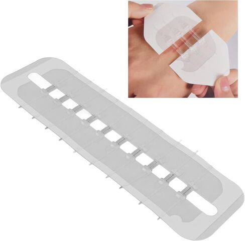 Zip Stitch, Wound Closure Strips, Emergency Protection Sutures Wounds, Cuttable Hygienic Zip Stitch Wound Bandages Zipper Band Aid Skin Adhesives Emergency Protection Zip in Kuwait