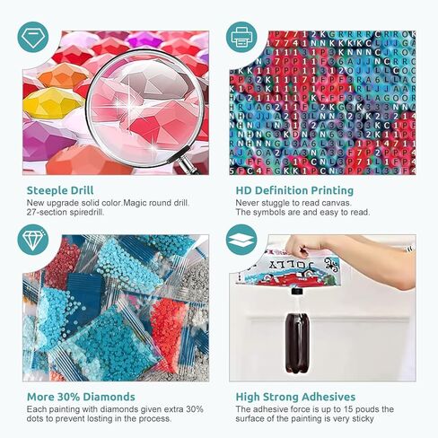 MOBDEA جمجمة زهرة الماس مجموعات الطلاء للبالغين، الطلاء DIY بالأرقام للبالغين المبتدئين، DIY الحفر الكامل الماس النقاط لوحات هيكل عظمي صورة الفنون الحرفية للمنزل جدار الفن ديكور 12x16 بوصة in Kuwait