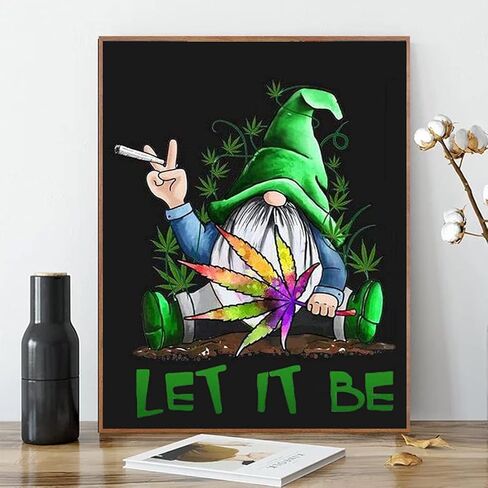 ACENGXI Let It Be Paint by Number Kits for Adults Kids DIY Acrylic Painting Kits Santa Claus Oil Painting Kits Santa Gnomes DIY Canvas Paint by Numbers Kits Christmas Goblin Home Wall Decor 16x20In in Kuwait
