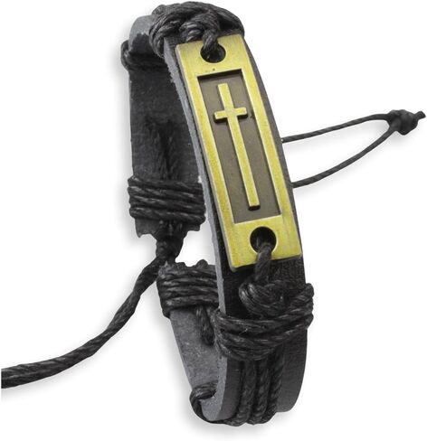 سوار جلدي متقاطع للصبي المراهق أو الرجال، أفكار هدايا مسيحية رائعة للأولاد المراهقين الصغار للتأكيد، المعمودية، حشوة سلة عيد الميلاد in Kuwait