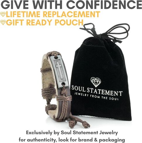 سوار جلدي متقاطع للصبي المراهق أو الرجال، أفكار هدايا مسيحية رائعة للأولاد المراهقين الصغار للتأكيد، المعمودية، حشوة سلة عيد الميلاد in Kuwait