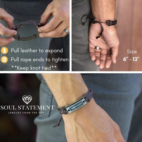 سوار جلدي متقاطع للصبي المراهق أو الرجال، أفكار هدايا مسيحية رائعة للأولاد المراهقين الصغار للتأكيد، المعمودية، حشوة سلة عيد الميلاد in Kuwait