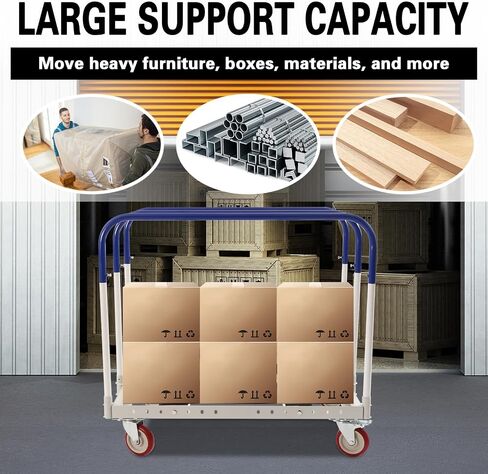 Panel Cart Dolly, 20" W x 35" H Panel Truck Cart with Steel Frame, Heavy Duty Platform Truck Cart with 1500 lbs Capacity and 5 inch Casters for Factory Warehouses, Garage, Workshop (35 x 20 in) in Saudi Arabia