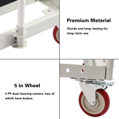 Panel Cart Dolly, 20" W x 35" H Panel Truck Cart with Steel Frame, Heavy Duty Platform Truck Cart with 1500 lbs Capacity and 5 inch Casters for Factory Warehouses, Garage, Workshop (35 x 20 in) in Saudi Arabia