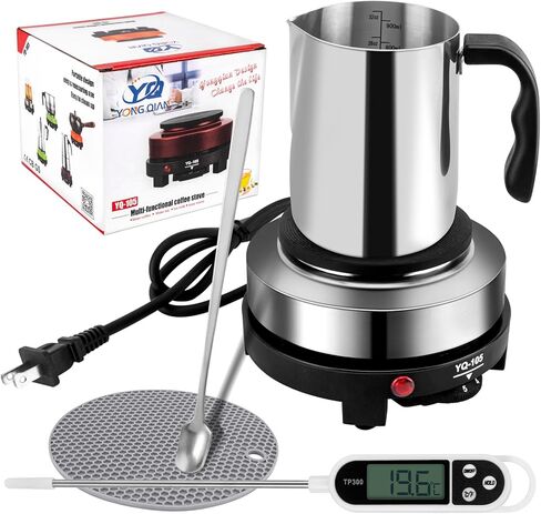 مجموعة صنع الشموع من ماهوماخ، لوازم صنع الشموع مع طبق ساخن - وعاء صهر الشمع لصنع الشموع in Kuwait