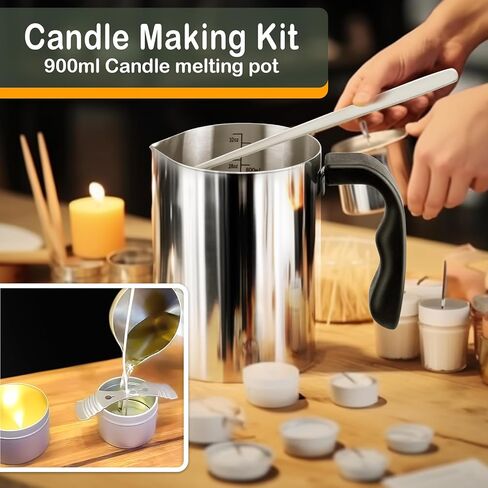 مجموعة صنع الشموع من ماهوماخ، لوازم صنع الشموع مع طبق ساخن - وعاء صهر الشمع لصنع الشموع in Kuwait