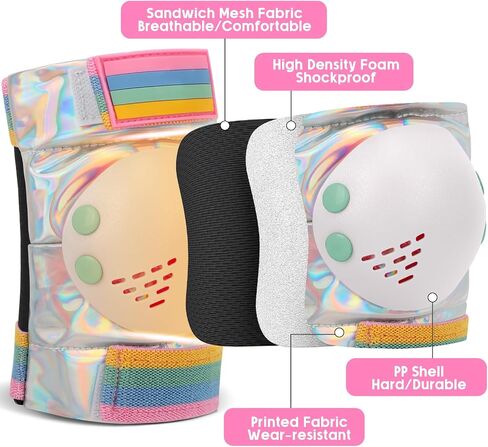 Kids Knee Pads for Girls Boys Toddler 3-8 Years Old Knee and Elbow Pads with Wrist Guards Youth Protective Gear Set for Skateboard Cycling Roller Bike Inline Scooter Skating in Saudi Arabia