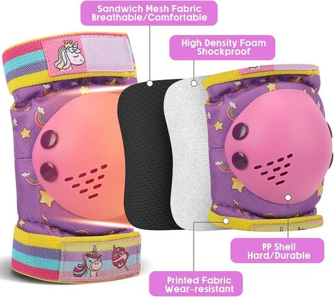Kids Knee Pads for Girls Boys Toddler 3-8 Years Old Knee and Elbow Pads with Wrist Guards Youth Protective Gear Set for Skateboard Cycling Roller Bike Inline Scooter Skating in Saudi Arabia