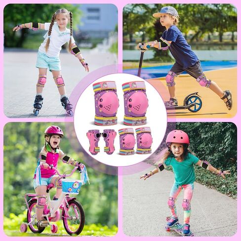 Kids Knee Pads for Girls Boys Toddler 3-8 Years Old Knee and Elbow Pads with Wrist Guards Youth Protective Gear Set for Skateboard Cycling Roller Bike Inline Scooter Skating in Saudi Arabia