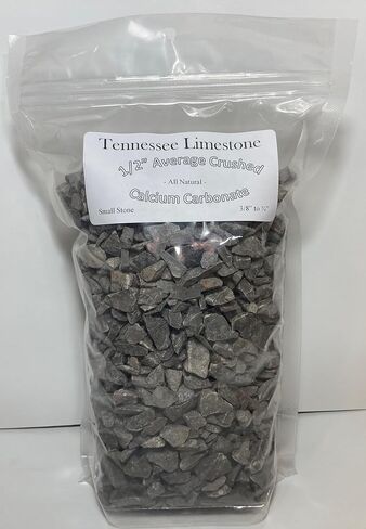 صخور رسوبية من الحجر الجيري تينيسي 5 رطل - صغير 1/2 بوصة متوسط ​​مطحون - جميع كربونات الكالسيوم الطبيعية لفصول العلوم، وحوض السمك، ومناظر طبيعية للفراش النباتي (5 رطل) in Kuwait