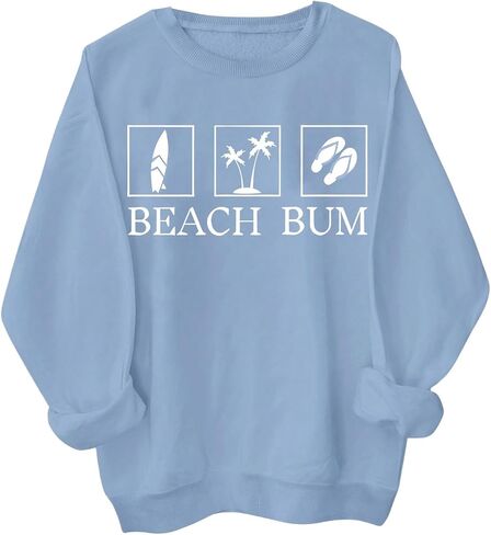 SOLY HUX Women's Letter Graphic Sweatshirt Crew Neck Long Sleeve Drop Shoulder Pullover Tops in Saudi Arabia