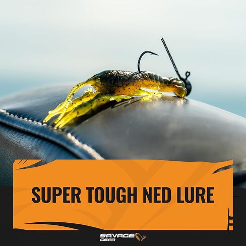 طعم صيد السمك من Savage Gear NED Craw، قرع أخضر، ملامح واقعية، ألوان وحركة، بناء متين 12X، ملح ورائحة in Saudi Arabia