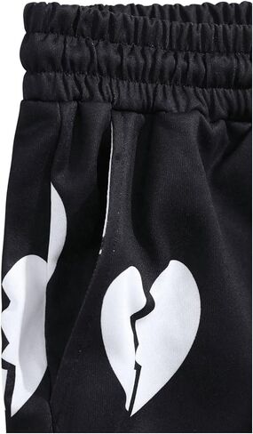 OYOANGLE Men's Graphic Print Drawstring Waist Stacked Sweatpants Streetwear Y2k Flared Pants in Saudi Arabia