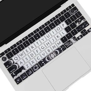 Cute Keyboard Cover for 2021 2020 MacBook Air 13 inch (Model: A2179 A2337) M1 Chip, Silicone Protective Skin, Cute Flowers