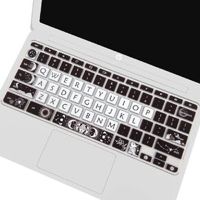 Cute Silicon Keyboard Cover Skin for HP Chromebook 11 x360 11.6", Chromebook 11 G2/G3/G4/G5/G6 EE/G7 EE 11.6’’,HP Chromebook 14-ca 14-ak14-X Series, HP Chromebook 14 G2 G3 G4 G5, Sun and Moon
