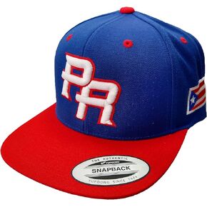 Puerto Rico Snap Back Caps with Embroidery PR Logo