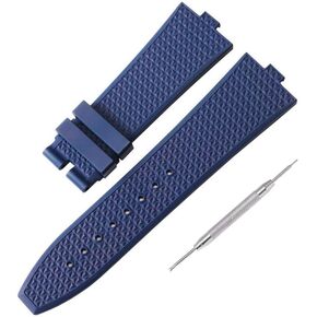 Adwoa Convex Interface Fluororubber Watch Band Strap Replacement for Vacheron Constantin VC Series - 24 * 7mm Quick Disassembly Watch Band Compatible with VC Series 4500V 5500V 7900V