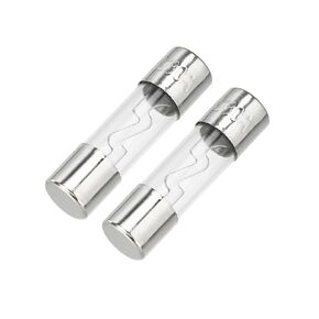 2 Pcs 10x38mm 0.39x1.50 Inch 80A Universal AGU Glass Fuse - Car Fuse Tube Power Safety Protect Glass Tube - Metal Silver Tone