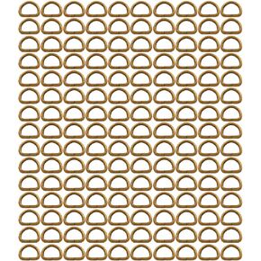 BIKICOCO Metal D-Rings Buckle, 1/2 Inch Non-Welded for Webbing Sewing DIY - Black - Pack of 150