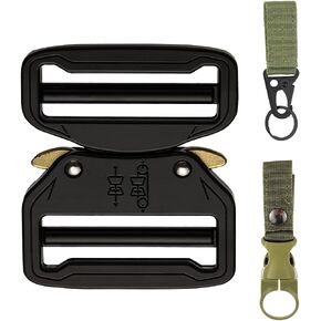 Metal Buckle Dual Adjustable No-Sew Tactical Heavy Duty Belt Buckle 1.5 inch (38mm) Quick Release Buckle Replacement