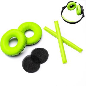 Green Replacement Ear Pads Foam Cushion Headband Compatible with Sennheiser HD25 HD 25 HD 25-1 HD25-1ii HD25SP HMD25 HME25 HMEC25 Headphones
