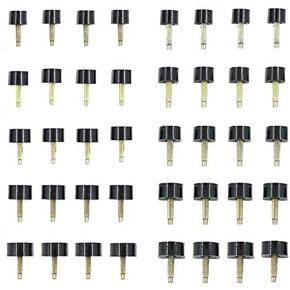 40pcs/20pairs High Heel Tips Black High Heel Shoe Repair Tips Taps Dowel Lifts Replacement, 5 Different Size（8mm~12mm） Steel pin of 3 mm